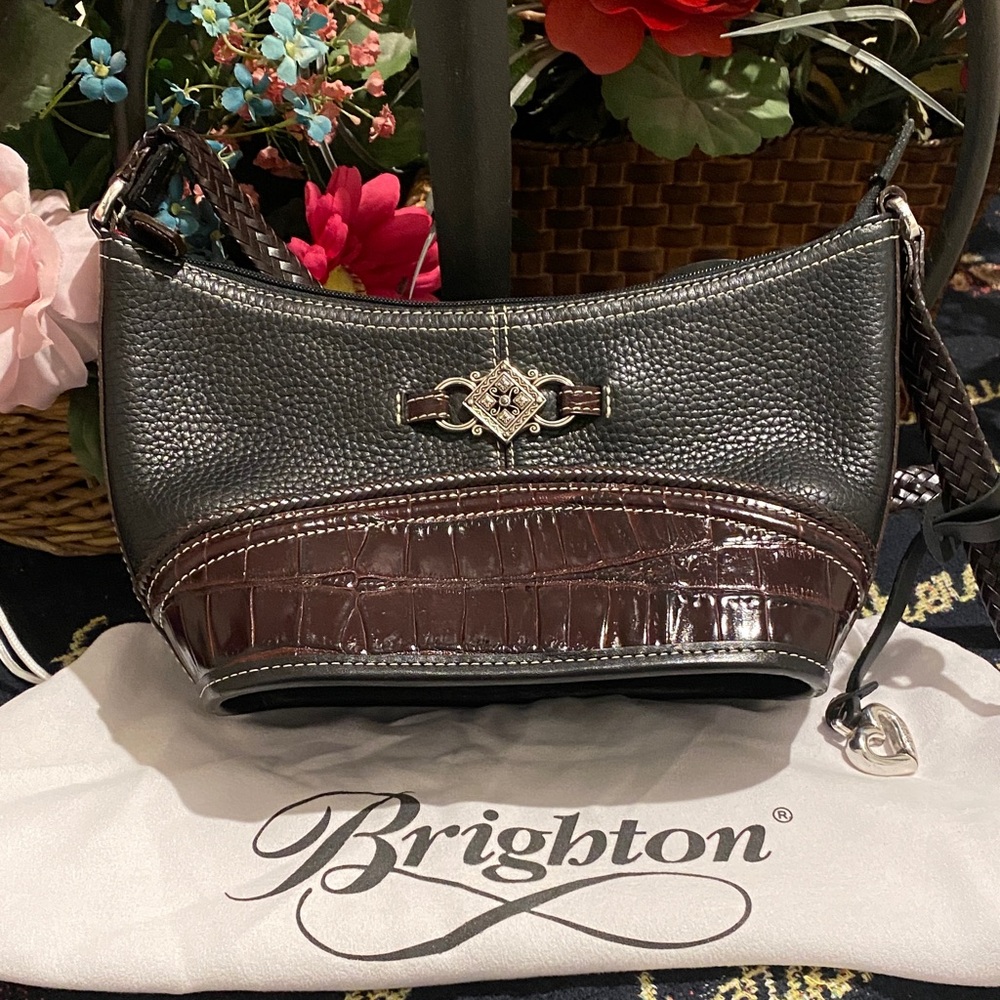 Brighton Black and Brown Shoulder Bag